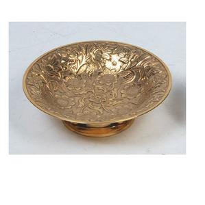 Bol décoratif de table en métal au design moderne, style unique, pour servir des fruits, des en-cas, des dattes, des fruits secs, forme arrondie - Product Image 4