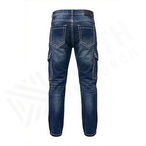 Service OEM Pantalons en jean sur mesure pour hommes Stretch Style unique Jeans Coupe ajustée Droite Business Formelle Casual Pantalons personnalisés - Product Image 2