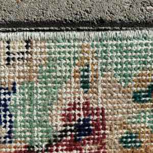 Alfombra Turca Grande de 4.5x9.4 pies, Alfombra Vintage, Alfombra Roja Ikat - Product Image 5