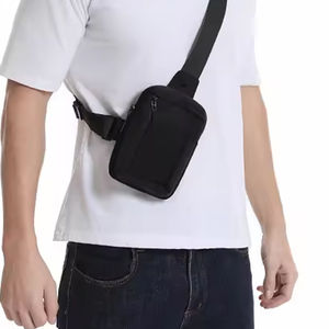 Bolso de pecho de Cuero 100% estilo Hip Hop informal Vintage para hombre, bolso bandolera lateral pequeño para hombre, bolso individual impermeable para hombre - Product Image 2