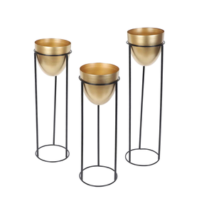 Maceta de metal moderna hecha a mano con elegante acabado recubierto de polvo para el hogar, jardín, oficina o balcón - Product Image 6