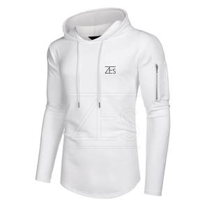 Latest Design High Quality Men Gym Fitness Hoodies Basics Breathable Men Gym Fitness Hoodies For Sale - Product Image 2