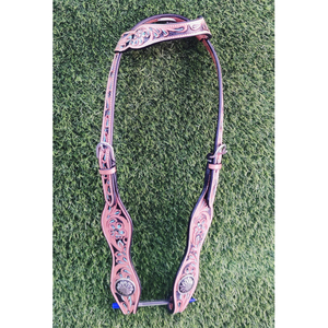 Cabecera de cuero de vaca hecha a mano con diseño exclusivo, brida occidental, fabricante personalizado de Horse Exim - Product Image 6
