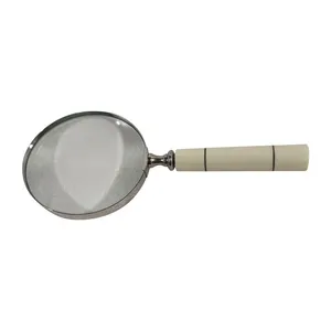 Premium Quality Durable Bone Horn Check Mosaic Handle <b>Magnifying</b> <b>Glass</b> Men's Gift for Reading Newspapers and Books - Product Image 1