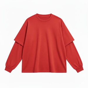 T-shirt à couches de style coréen Street wear | Haut à manches longues à la mode personnalisé pour hommes - Product Image 1