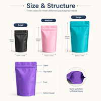 Sacs refermables personnalisés avec logo imprimé, pochettes alimentaires en Mylar, fournisseur de sacs en plastique refermables