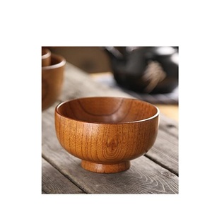 Mini bol de madera maciza ecológico, tazón de madera con logotipo personalizado, precio barato, producto de uso hecho a mano - Product Image 5