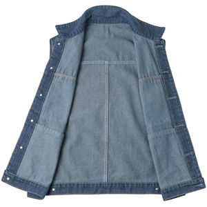 Gilet en jean personnalisé pour homme 2026 – Vêtement décontracté et chaud en coton sans manches - Product Image 3