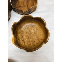 Collection de vaisselle en bois artisanale, ensemble de repas naturel avec assiettes, bols, plateau de service pour la maison, la cuisine et la table à manger