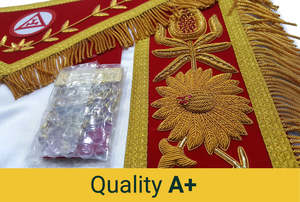 Royal Arch Past Low Price Delantal Mano Oro Bordado Pasado Mason Grand Lodge Master Masonic Delantal - Product Image 3