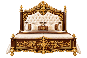 Suite de chambre à coucher vintage en teck sculpté à dossier haut, style italien antique, avec lit king size et coiffeuse, Royaume-Uni - Product Image 2