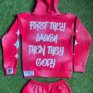 เสื้อสเวตเชิ้ตมีฮู้ดของผู้ชายเสื้อสเวตเตอร์ปักลายกรดมีตัวอักษรแบบกำหนดเอง - Product Image 2