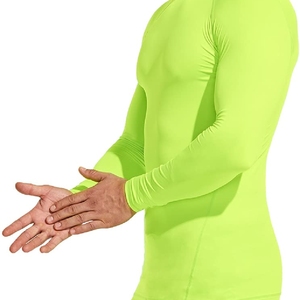 Conjunto de compresión para hombre hecho en fábrica, conjunto de gimnasio de invierno, conjunto de compresión de dos piezas con parte superior ajustada y pantalones elásticos, conjunto de compresión - Product Image 3