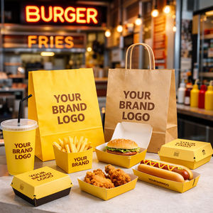 Solución <span class=keywords><strong>de</strong></span> Empaquetado Personalizado <span class=keywords><strong>para</strong></span> Comida Rápida |   Bolsas <span class=keywords><strong>de</strong></span> Papel, <span class=keywords><strong>Cajas</strong></span> <span class=keywords><strong>para</strong></span> Hamburguesas, <span class=keywords><strong>Cajas</strong></span> <span class=keywords><strong>para</strong></span> Aperitivos y Vasos con Impresión <span class=keywords><strong>de</strong></span> Logotipo HONPAK - Product Image 1