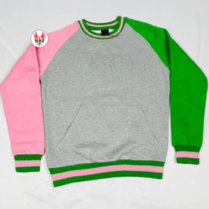 Alfa |   Sudadera Kapa con Bordado Griego para Mujer, Personalizada, Cuello Redondo |   Sudadera de Felpa de Algodón para Mujer con Bordado de Hermandad - Product Image 6