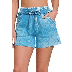 Shorts délavés pour femmes, légers, style streetwear d'été, décontractés, avec boutons, vintage, pour hommes 2026 - Product Image 2