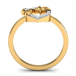 อินเทรนด์18K ชุบทองธรรมชาติดอกไม้ธรรมชาติแหวนทองเหลืองเพทายอัญมณีน่ารักที่นิยมมากที่สุดแฟชั่นเครื่องประดับขายส่ง - Product Image 2