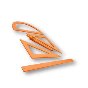 Kit de géométrie tactile pour aveugles et malvoyants Petites et grandes mains sur les formes Grand kit de géométrie - Product Image 3