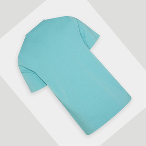 Venta caliente Camiseta de los hombres Color azul cielo Manga corta O Cuello Slim Fit Hombres adultos Ropa de verano Camisetas con etiqueta personalizada - Product Image 3