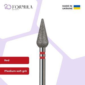 Broca Profesional para Uñas con Punta de Diamante Redondeada, Fórmula Profi 5.0mm, Grano Rojo Premium - Product Image 1