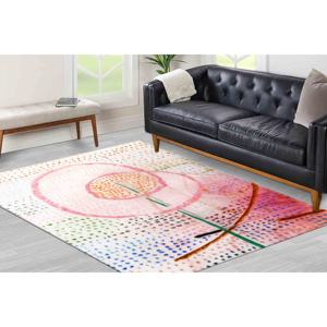 Tapis d'art floral abstrait, tapis imprimé Paul Klee 'Blossoming', tapis en chenille - Product Image 3