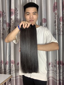 Cabello humano crudo caliente precio natural hueso humano liso cabello humano recto hueso recto Super doble dibujado cabello crudo - Product Image 2