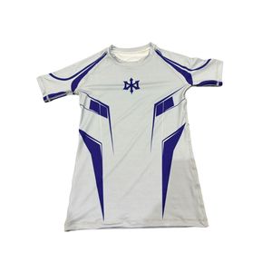 Chemises de compression à manches courtes pour hommes adultes, coupe ajustée, motif 3D, respirantes, protection contre les éruptions cutanées, vêtements de fitness, BJJ MMA, couture tissée - Product Image 3