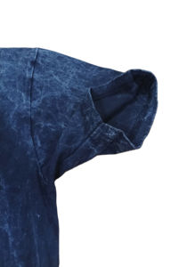 T-shirt pour homme 100% coton délavé à l'acide, décontracté, respirant, anti-froissement, anti-boulochage, tricoté, manches régulières, logo imprimé sur le devant - Product Image 2