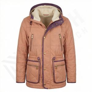 <b>Women</b> Winter Thicken <b>Coat</b> Warm Fleece Lined <b>Parka</b> Jacket <b>Fur</b> <b>Hood</b> Wholesale Price Custom Cotton Outerwear High Quality Bulk - Product Image 1