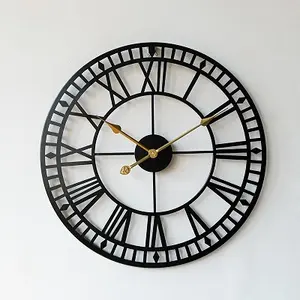 Custom Beauty Metal Home Decoration Peacock Clocks Large Watch Wall Clock