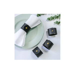 Rond de serviette Accessoires de cuisine Restaurant ronds de serviette en cuir en or Royal ronds de serviette idées cadeau pour un être cher - Product Image 4