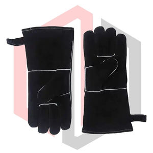 Guantes de Soldadura de Cuero Negro para Bomberos, Resistentes al Calor y al Fuego, Antiestáticos, para Soldadura MIG, TIG, Stick, Barbacoa, Parrilla, Chimenea, Resistentes a Desgarros, 11 oz - Product Image 4