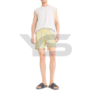 Men's Casual Sublimation Shorts Breathable 100% Polyester Mid Waist Board Shorts with Drawstring Closure Solid Pattern - Product Image 2