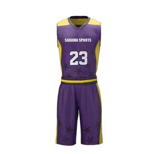 Conjuntos cortos de camiseta de baloncesto personalizados al por mayor para hombre, uniforme Atlético cómodo y transpirable de verano - Product Image 6