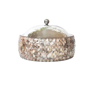 Calentador de comida árabe de lujo con grabado de caligrafía islámica Olla caliente elegante para servir con tapa de cúpula plateada para buffet y catering - Product Image 5