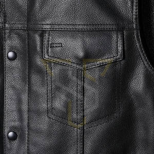 Chaleco de motorista de cuero de invierno para hombre más vendido, transpirable, diseño único, tela de poliéster, estampado de logotipo personalizado, MOQ bajo, 20 piezas - Product Image 5