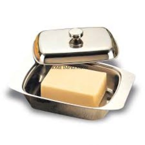 Couvercle de plat à beurre moderne poli miroir fait à la main en aluminium non toxique attrayant et écologique forme rectangulaire personnalisable la plupart - Product Image 4