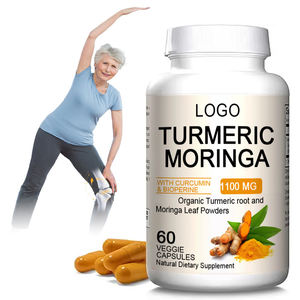 Novo Microingredients Organic Moringa Folha Turmeric C3 Complex 1000mg 5000mg cápsulas curcumina para articulações suporte do cérebro - Product Image 1