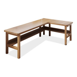 Modern Solid Wood <b>L</b>-<b>Shaped</b> Executive <b>Desk</b> with Spacious Work Surface for <b>Office</b> Home Study Manager - Product Image 1