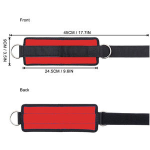 2024 pesos Fitness tobillo doble D-Ring correa para levantamiento de pesas pierna gimnasio entrenamiento doble tobillo correas - Product Image 5