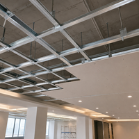 Composants de grille de plafond en acier léger galvanisé à chaud, imperméables et ignifuges, pour l'installation de plafonds en plaques de plâtre