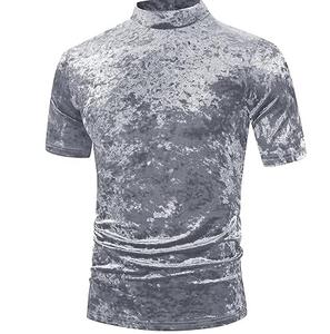 T-shirt décontracté pour homme en velours uni à manches longues, logo personnalisé, couleur personnalisée, respirant, séchage rapide, écologique, haute qualité, OEM - Product Image 4