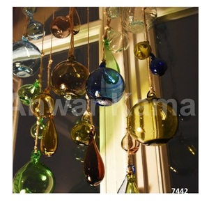 Boule de verre transparente multicolore Boule de verre de couleur attrayante faite à la main Suspendue Christmas X Mas Tree Décorative New Year Birthday - Product Image 1