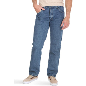 Jean en denim noir délavé style régulier pour hommes - Product Image 1