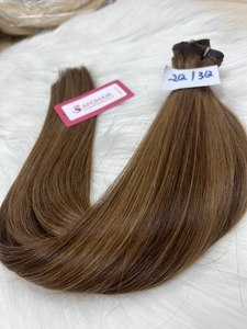 Qualité européenne 100% Extensions de cheveux humains vietnamiens Produit chaud Cheveux à trame plate unique Pas d'emmêlement Pas de perte Vague naturelle - Product Image 4
