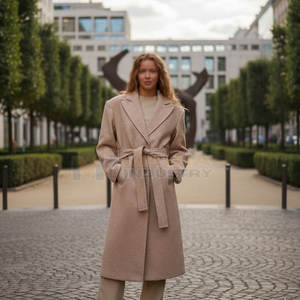 Manteaux pour femmes Nouveau style Automne Hiver Personnalisé Épais Chaud Double boutonnage Casual Long Manteau en laine pour femmes - Product Image 4