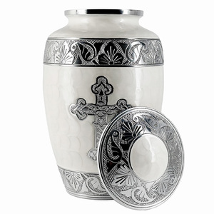 Urna de cremación de aluminio, urna de cremación de latón, urna de cremación de Metal para cenizas humanas, funerarias Premium para adultos, entierro conmemorativo - Product Image 2