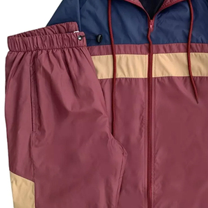 Traje cortavientos de secado rápido para hombre, material transpirable, superventas, chándales cortavientos de Color sólido para hombre - Product Image 6