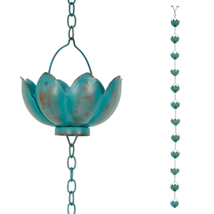 Chaîne de pluie en métal vert élégante pour jardin, design populaire, gouttière intérieure et extérieure, chaînes de pluie pour descente d'eau - Product Image 1