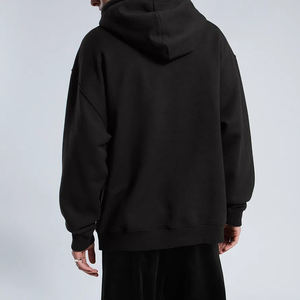 Custom Men's Oversized Fit <b>Washed</b> Pullover Vintage Streetwear Rhinestone Hoodie Men Low Price - Product Image 2